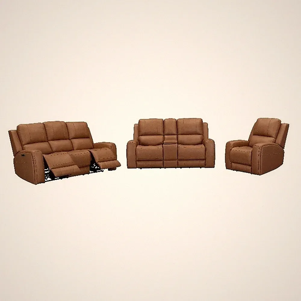 Parker Living Belmont - Caramel ZG Power Reclining Sofa Loveseat and Recliner