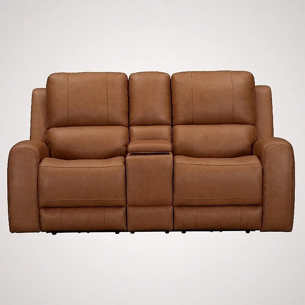 Parker Living Belmont - Caramel ZG Power Reclining Tilt Console Loveseat