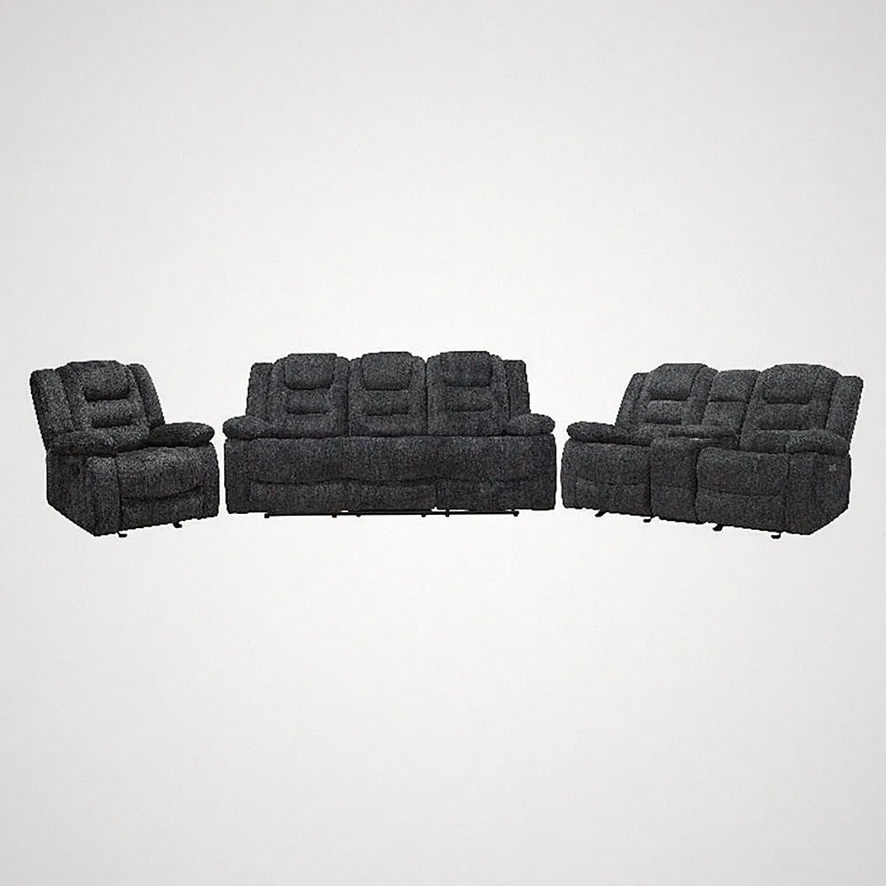 Parker Living Bolton Misty Storm Manual Reclining Sofa Loveseat Recliner