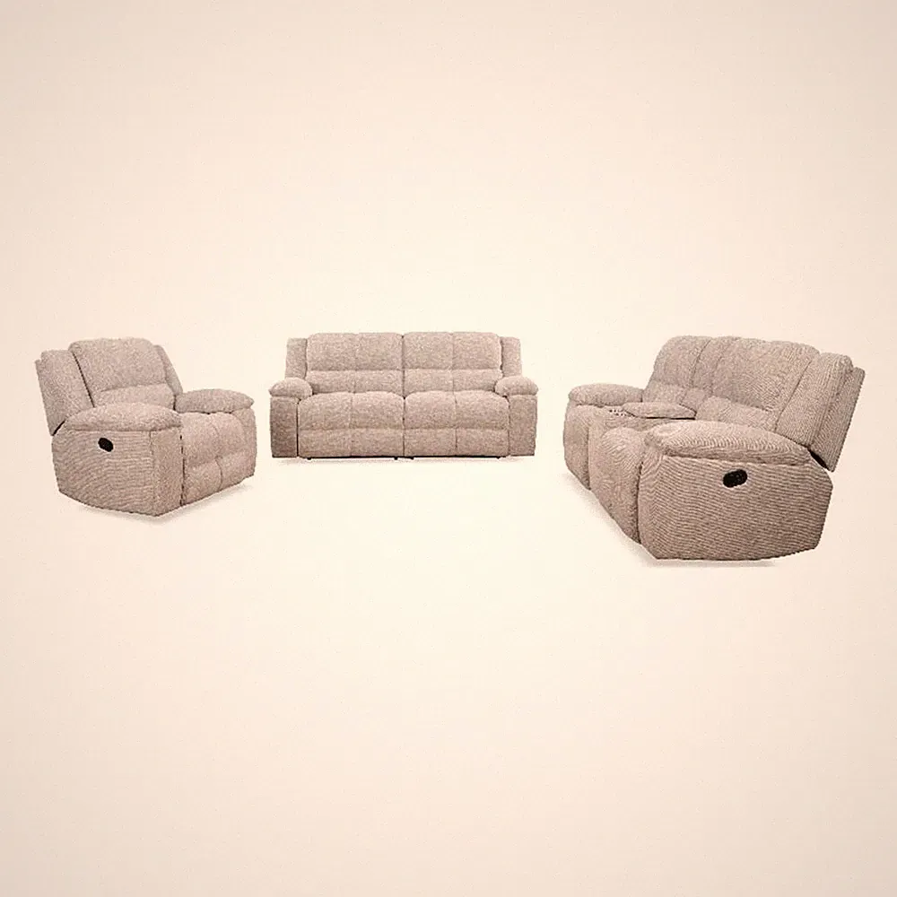 Parker Living Buster - Opal Taupe Manual Reclining Sofa Loveseat and Recliner
