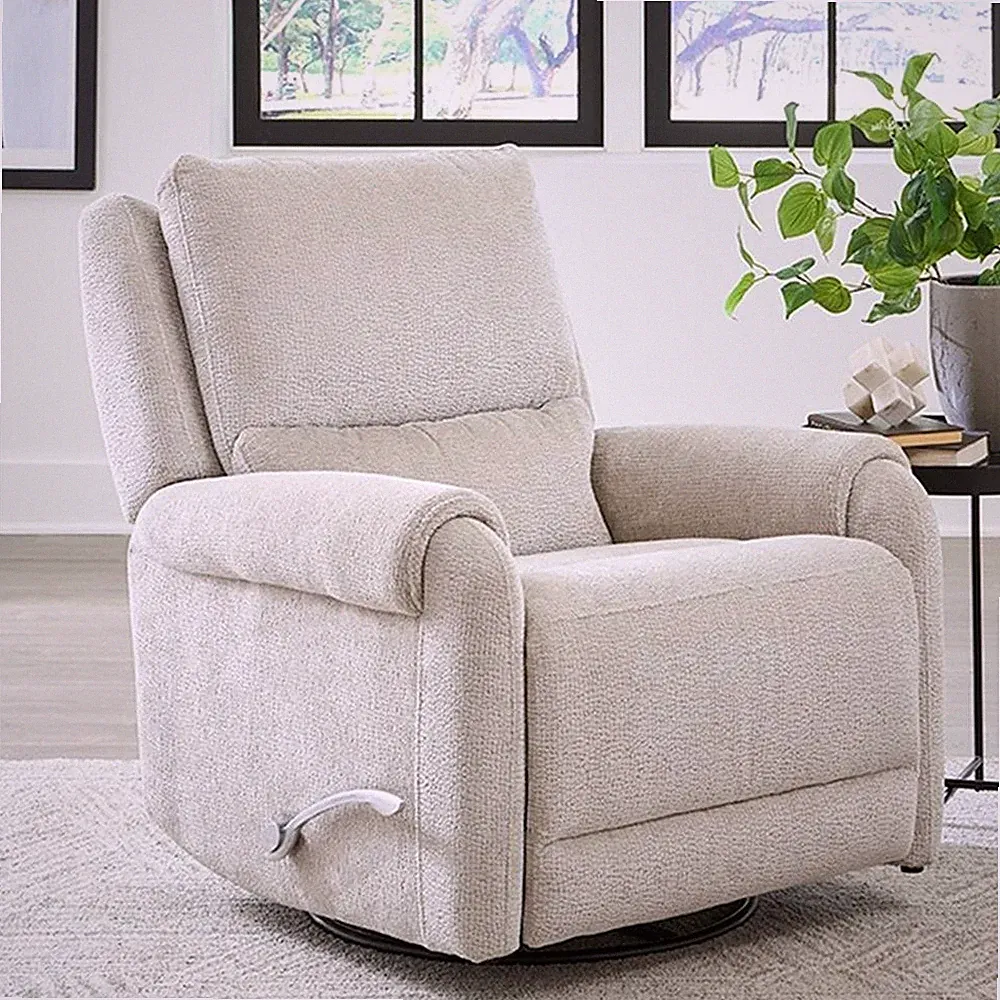 Parker Living Gentry Ecru Mist Manual Swivel Glider Recliner Two Pack