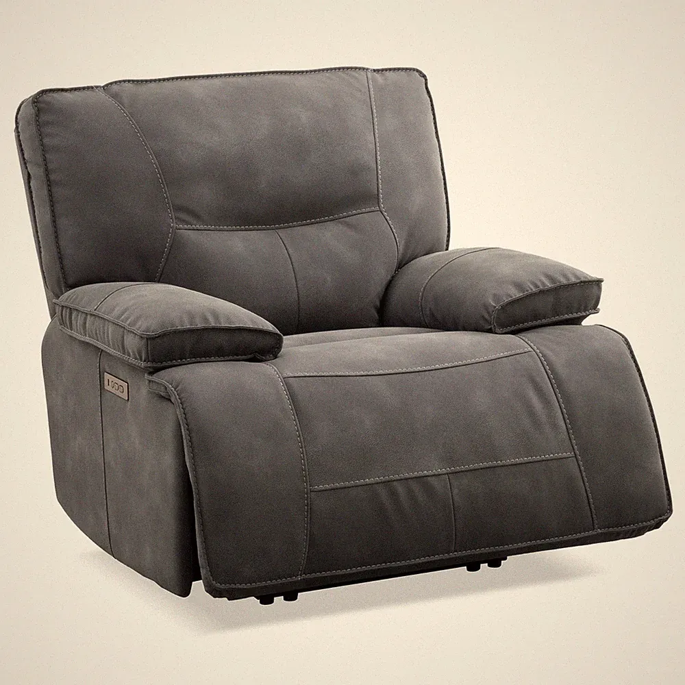 Parker Living Gladiator - Cobalt Power Fabric Zero Gravity Recliner in Charcoal