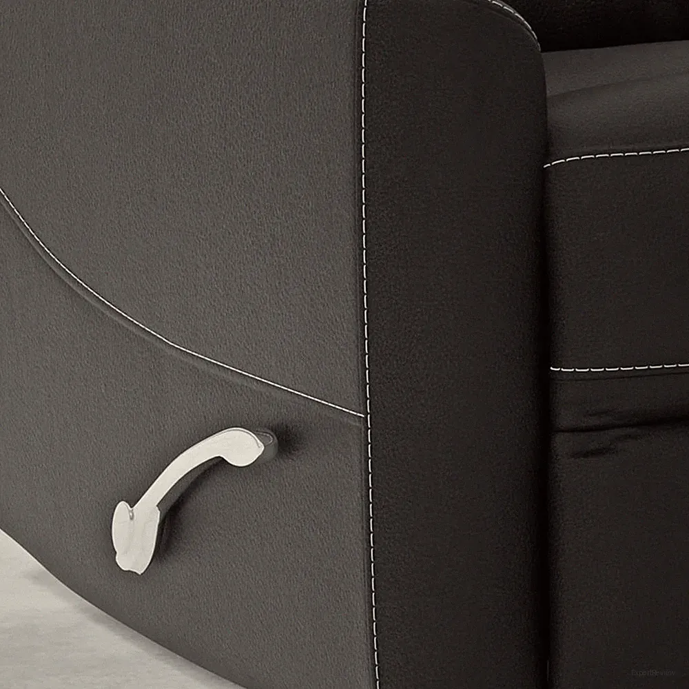 Parker Living Hercules Polyester/PU Manual Swivel Glider Recliner in Black