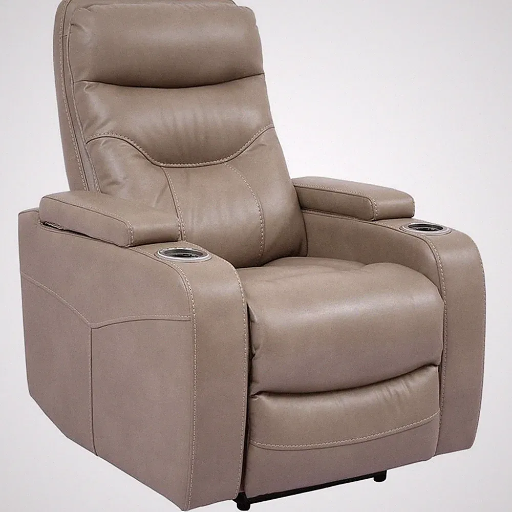 Parker Living Power - Linen Fabric Power Home Theater Recliner in Tan
