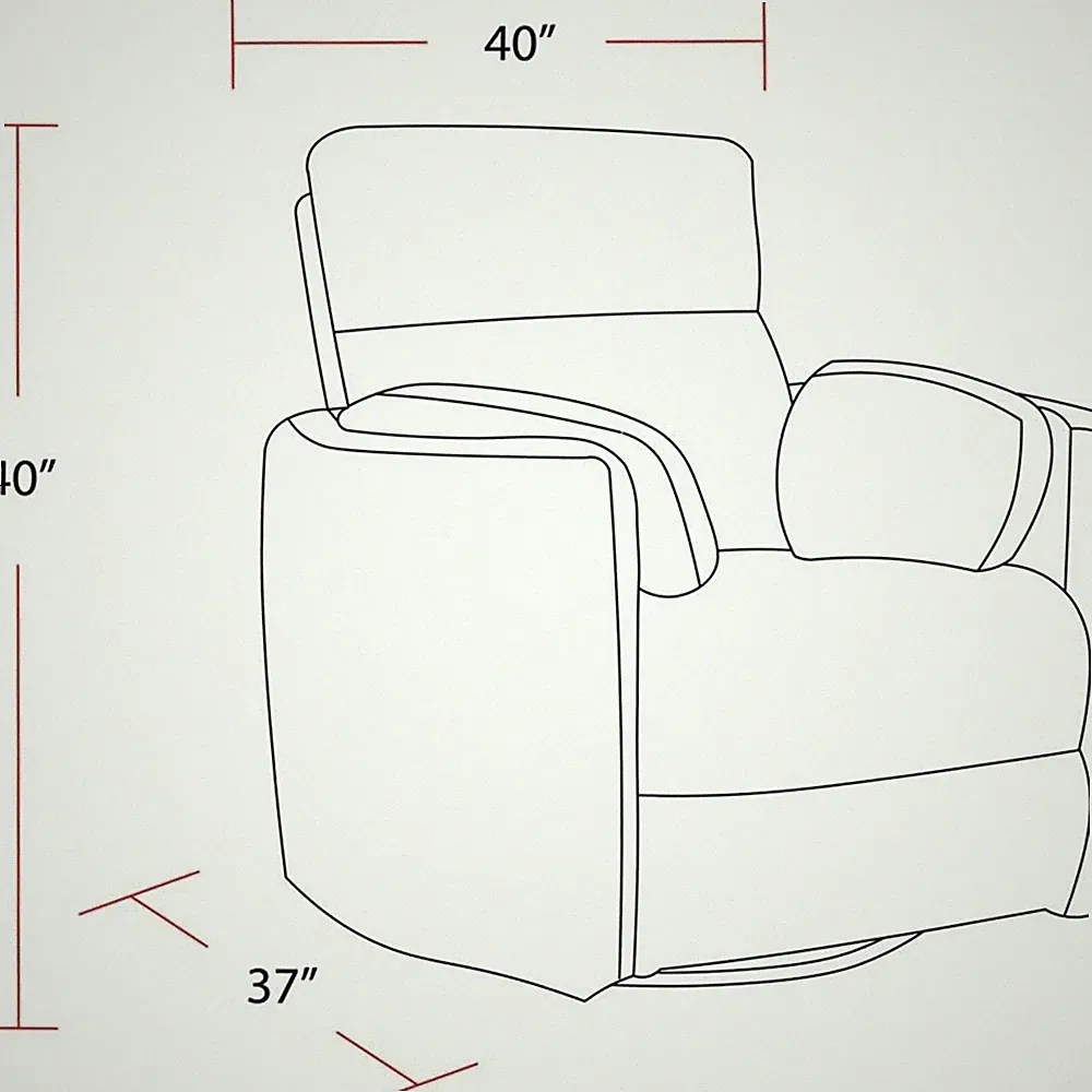 Parker Living Radius Fabric Power Swivel Glider Recliner in NaturalQuartz Finish