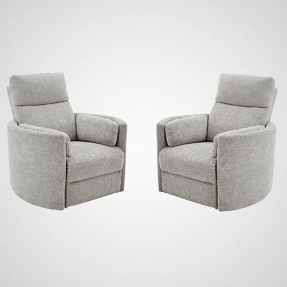 Parker Living Radius - Mineral Power Swivel Glider Recliner Two Pack