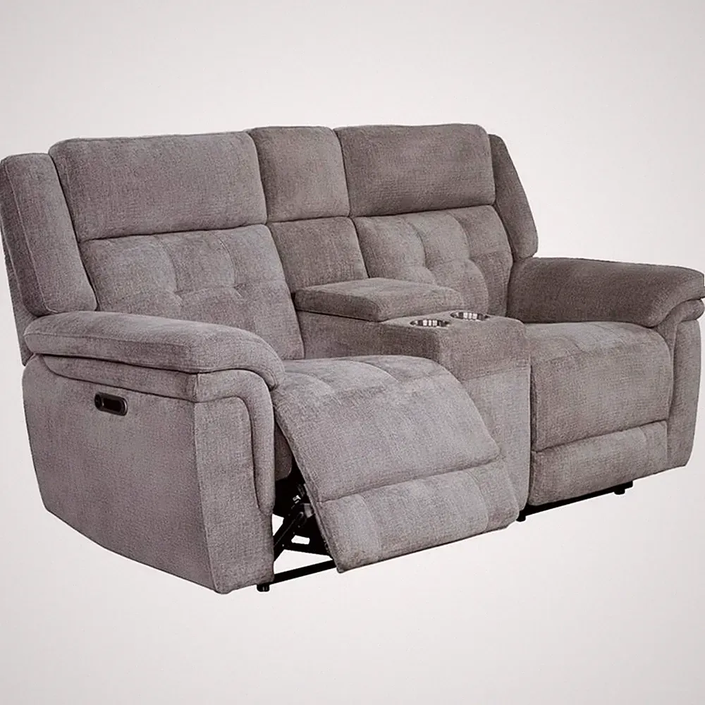 Parker Living Richland - Bristol Grey Power Reclining Console Loveseat P2