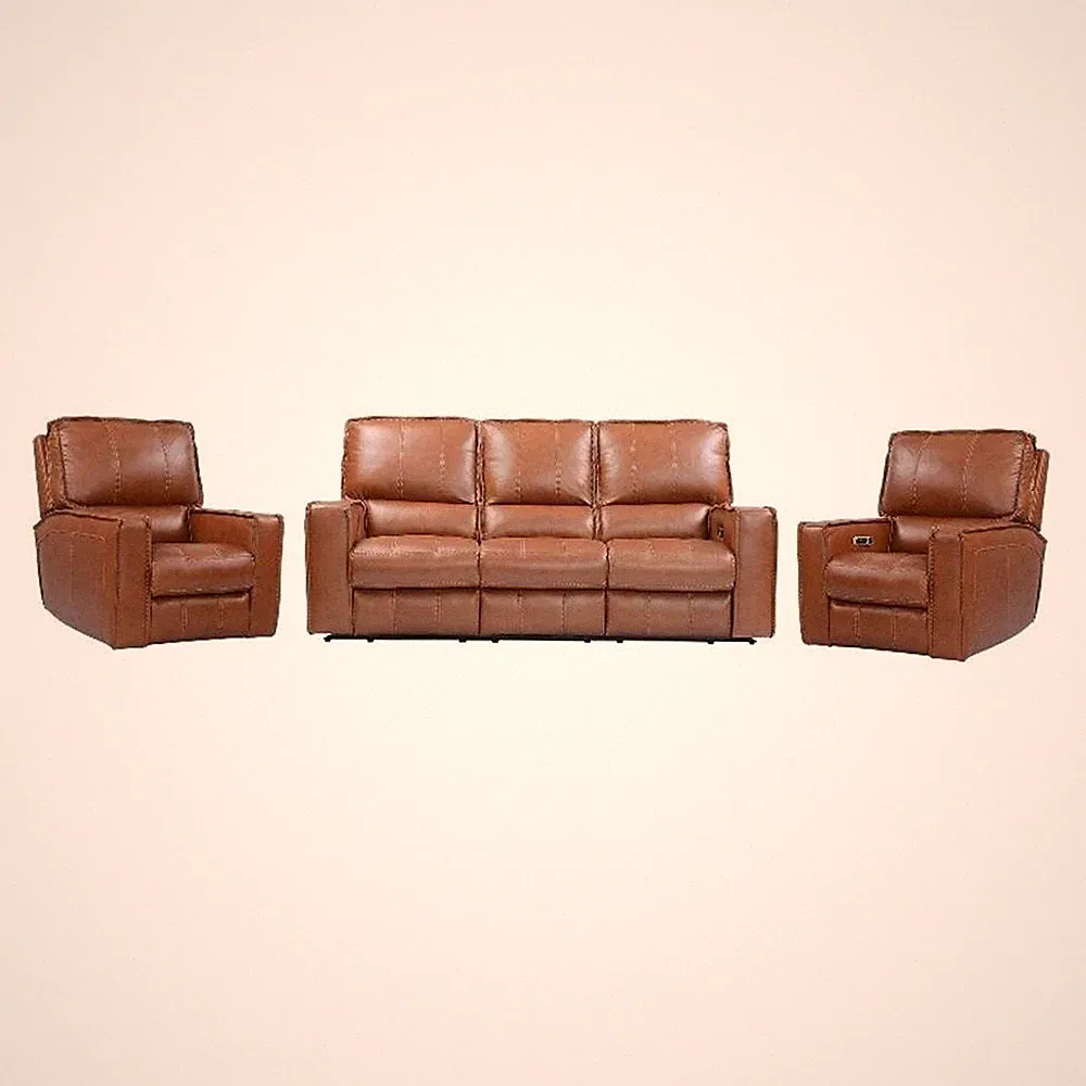 Parker Living Rockford - Verona Saddle Power Reclining Sofa and Two Recliners