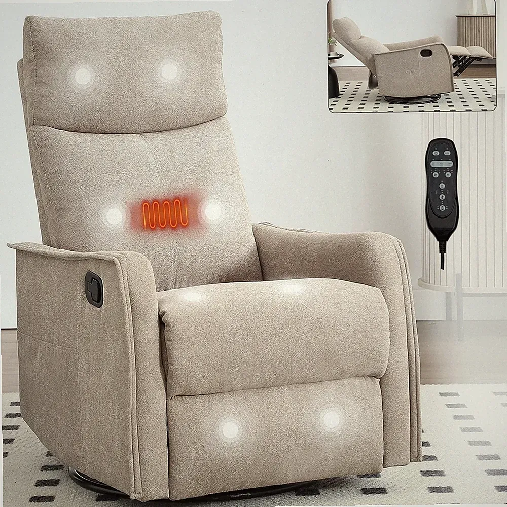 Rocking Swivel Recliner Chair Full Body Massage Heat Remote Living Room Lazy Boy