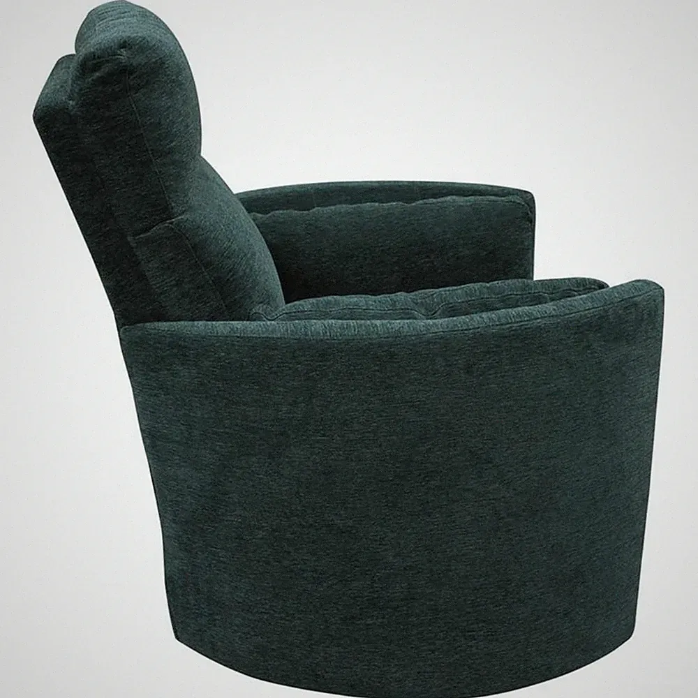 Rosebery Kids Polyester Power Swivel Glider Recliner in Peacock Blue